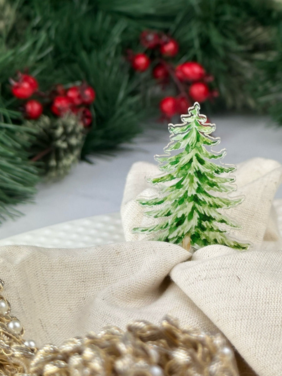 Christmas Tree Napkin Rings / Pine outlet Tree Napkin Rings / Holiday Napkin Rings