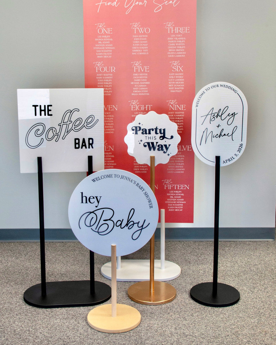 Sign Stand Base, Raw Wood Ready For You to Paint Any Color. Holds 3/16 Occasional Paper Cuts