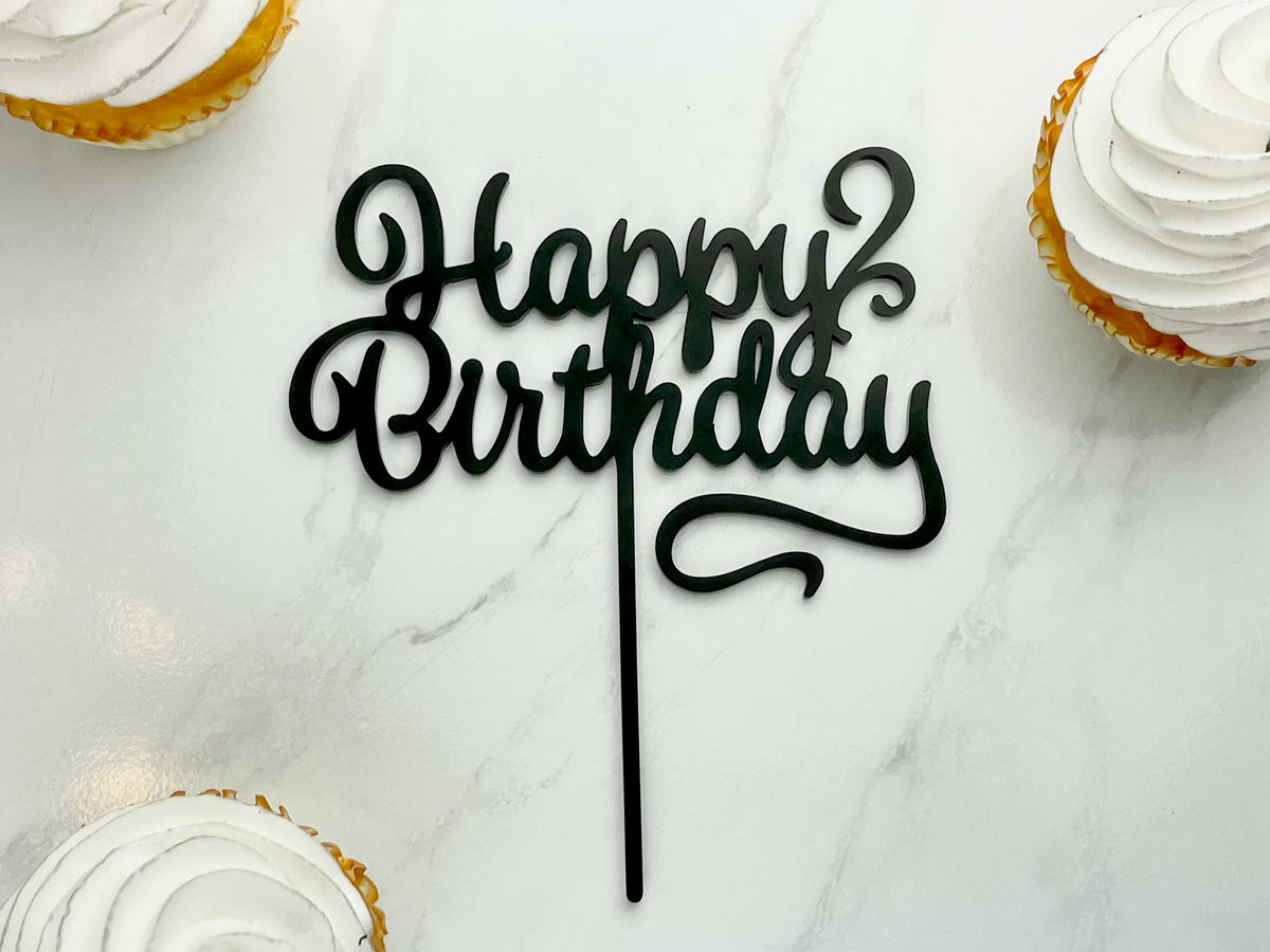 Happy Birthday Cake Topper - Font #9 – Occasional Paper Cuts