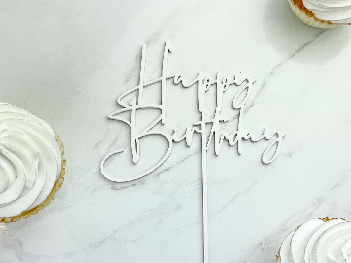 Happy Birthday Cake Topper - Font #9