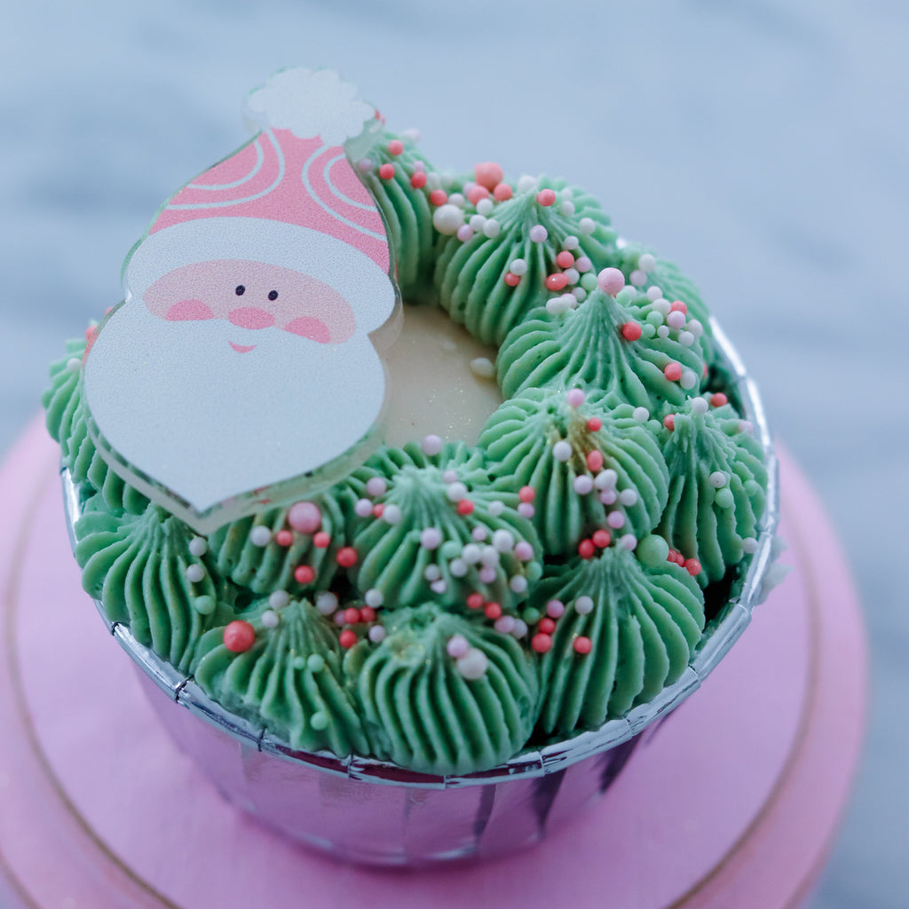 Pastel Santa Cupcake Charm