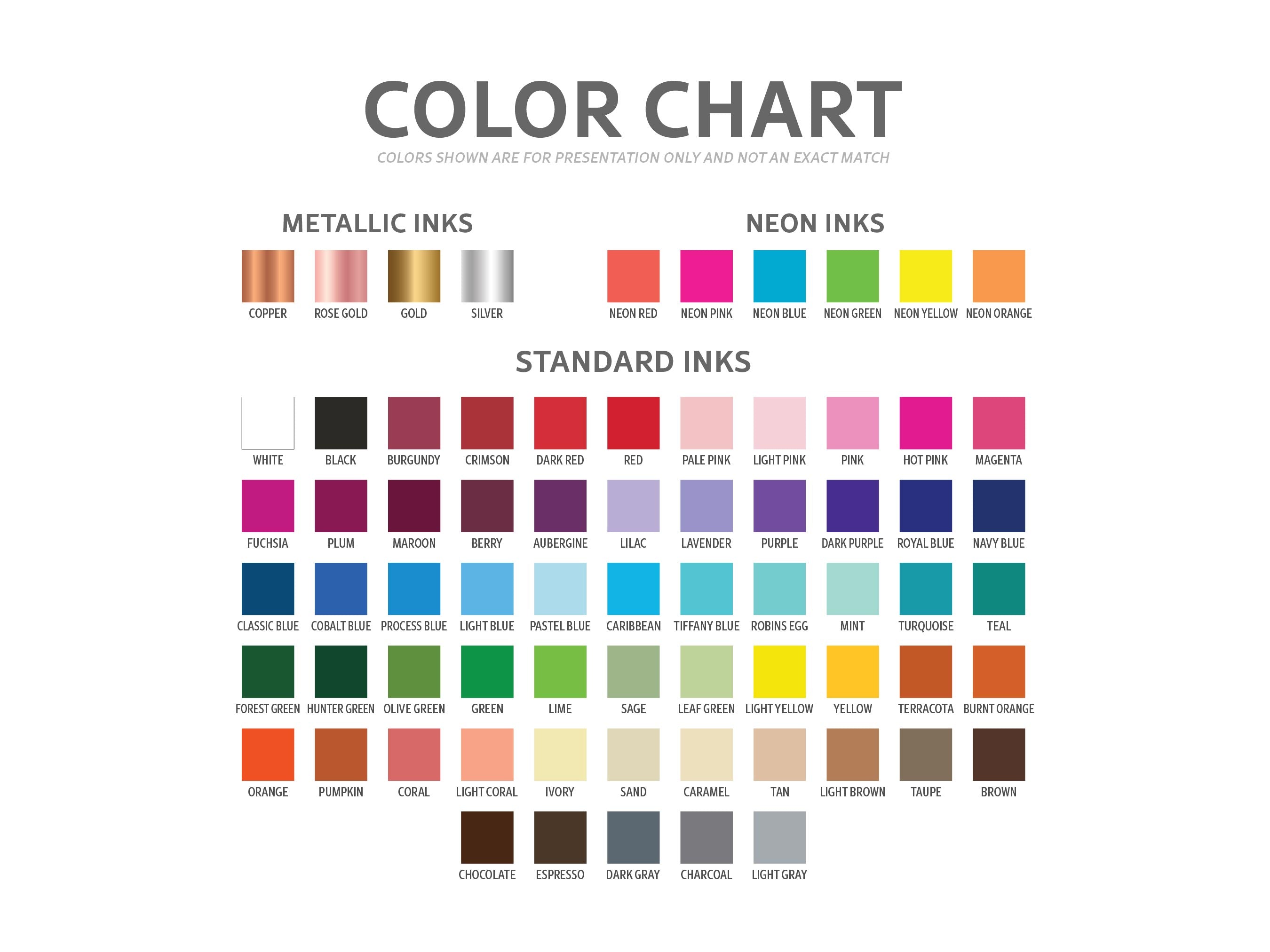 Customink Color Chart Custom Frosted Cups – Occasional Paper Cuts