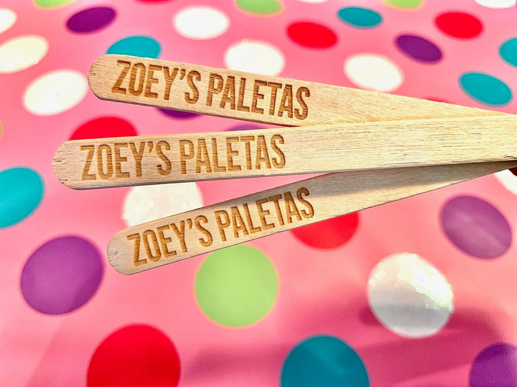 Custom Engraved Wood Popsicle Sticks