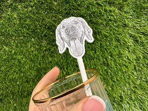 Print YOUR Dog Pet Stir Sticks, Minimalist Signature Drink Stirrer, I Do Too & Dog Of Honor, Acrylic Cocktail Stirrers