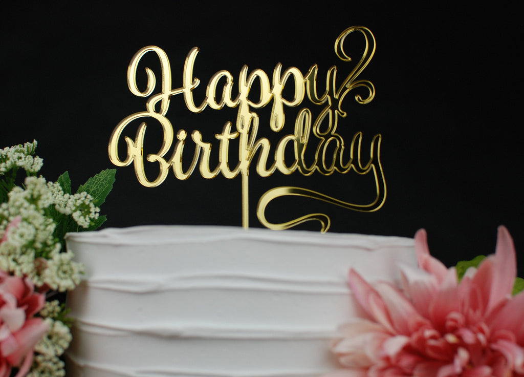 Gold 2 Cake Topper, Gold 2nd Birthday Cake Topper, Birthday cake topper,  Gold Cake topper, Acrylic Cake Topper, Gold Birthday Decor