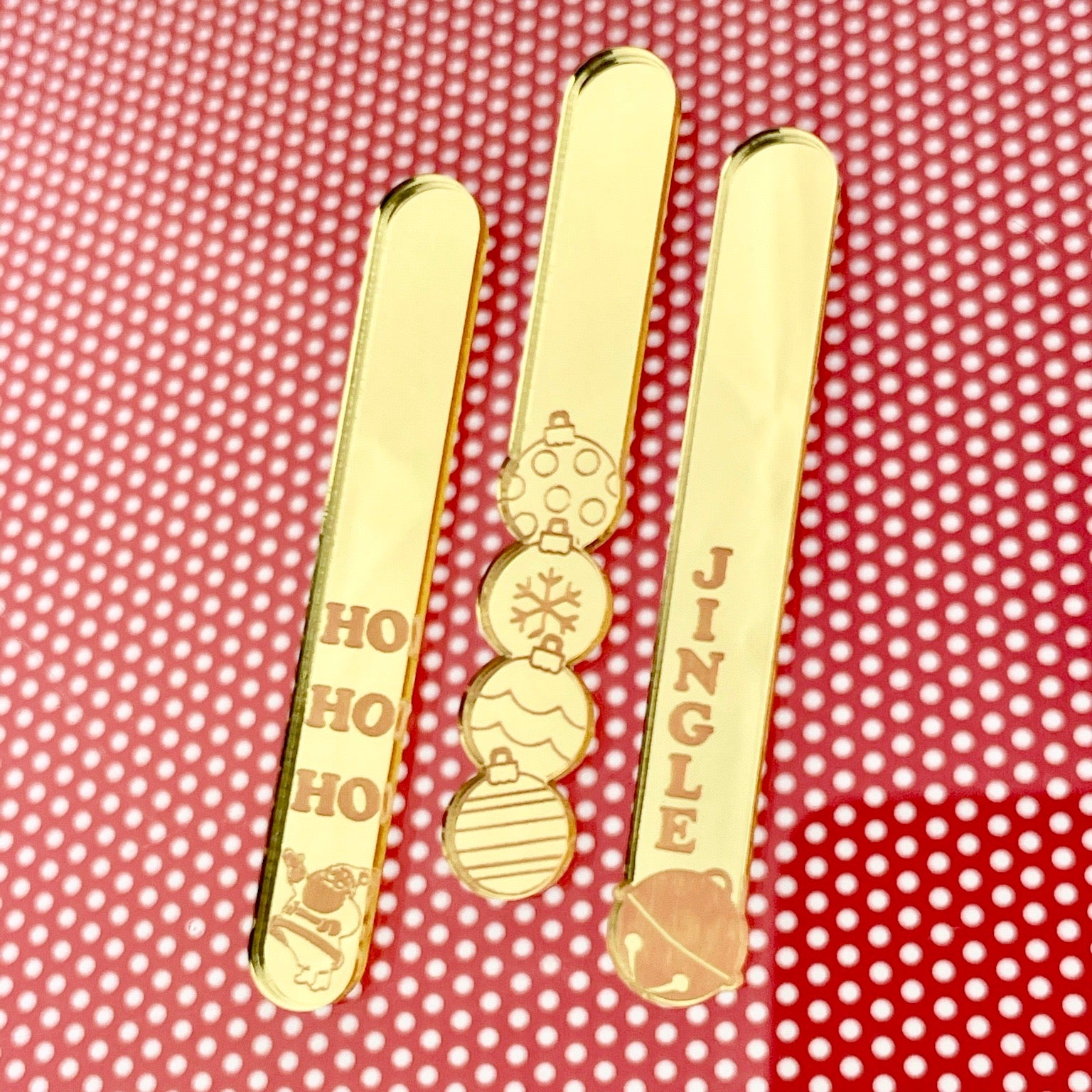 Gold Mirror Acrylic Popsicle Sticks- Reusable