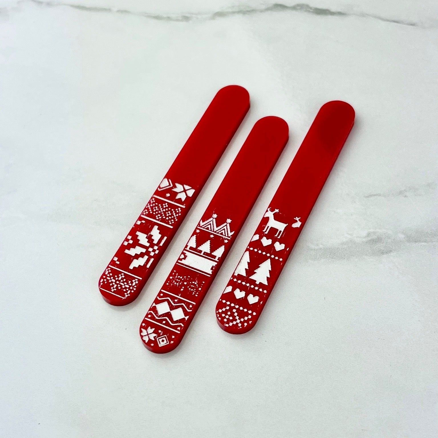 Christmas Novelty Acrylic Cakesicle Popsicle Sticks in Mini and Standa –  Occasional Paper Cuts