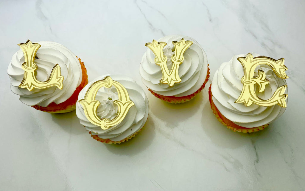 Luxury Designer Brand Cupcake Charms and Toppers (set of 6) – Occasional  Paper Cuts