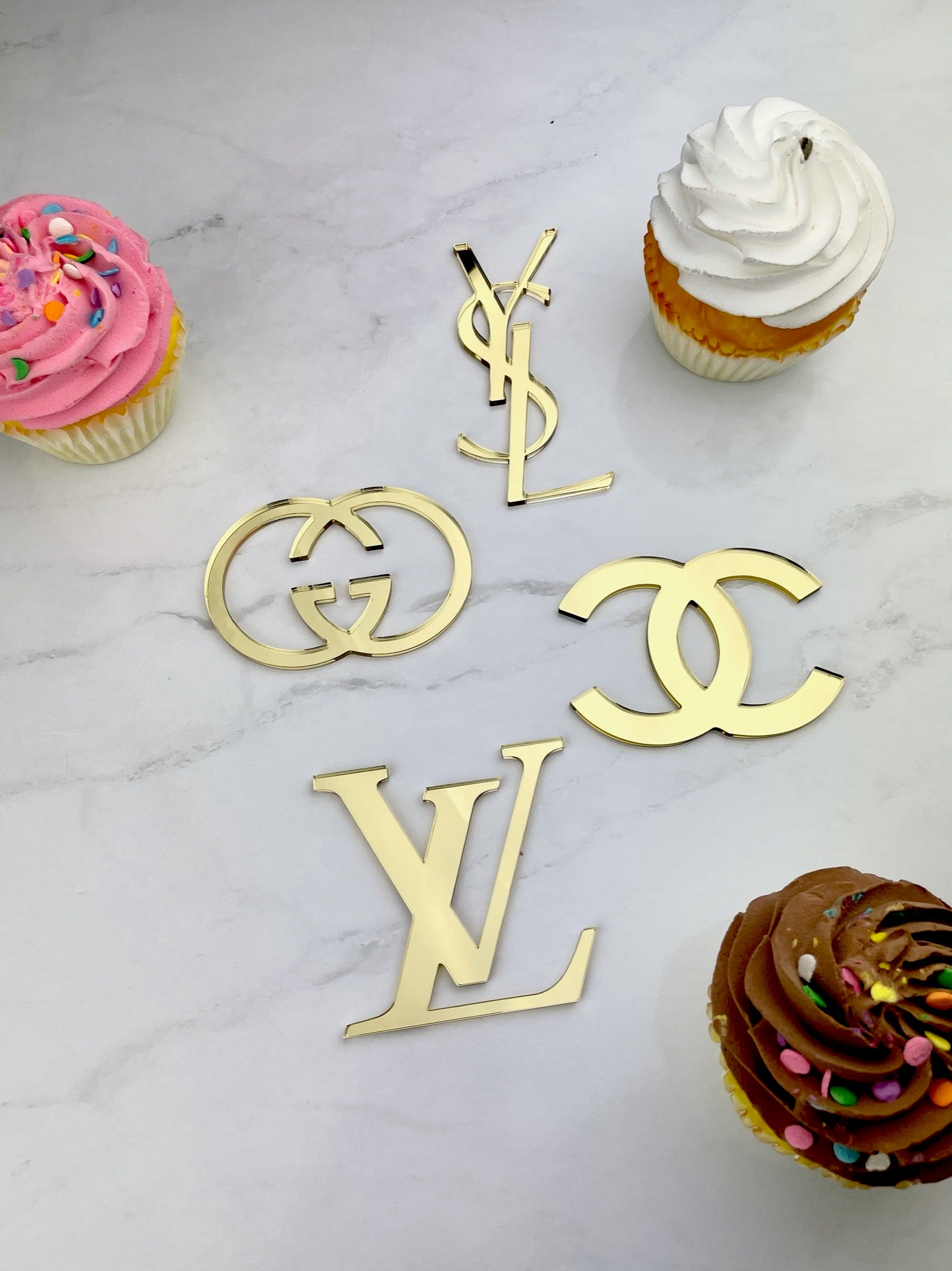 Louis Vuitton Cupcake Toppers 