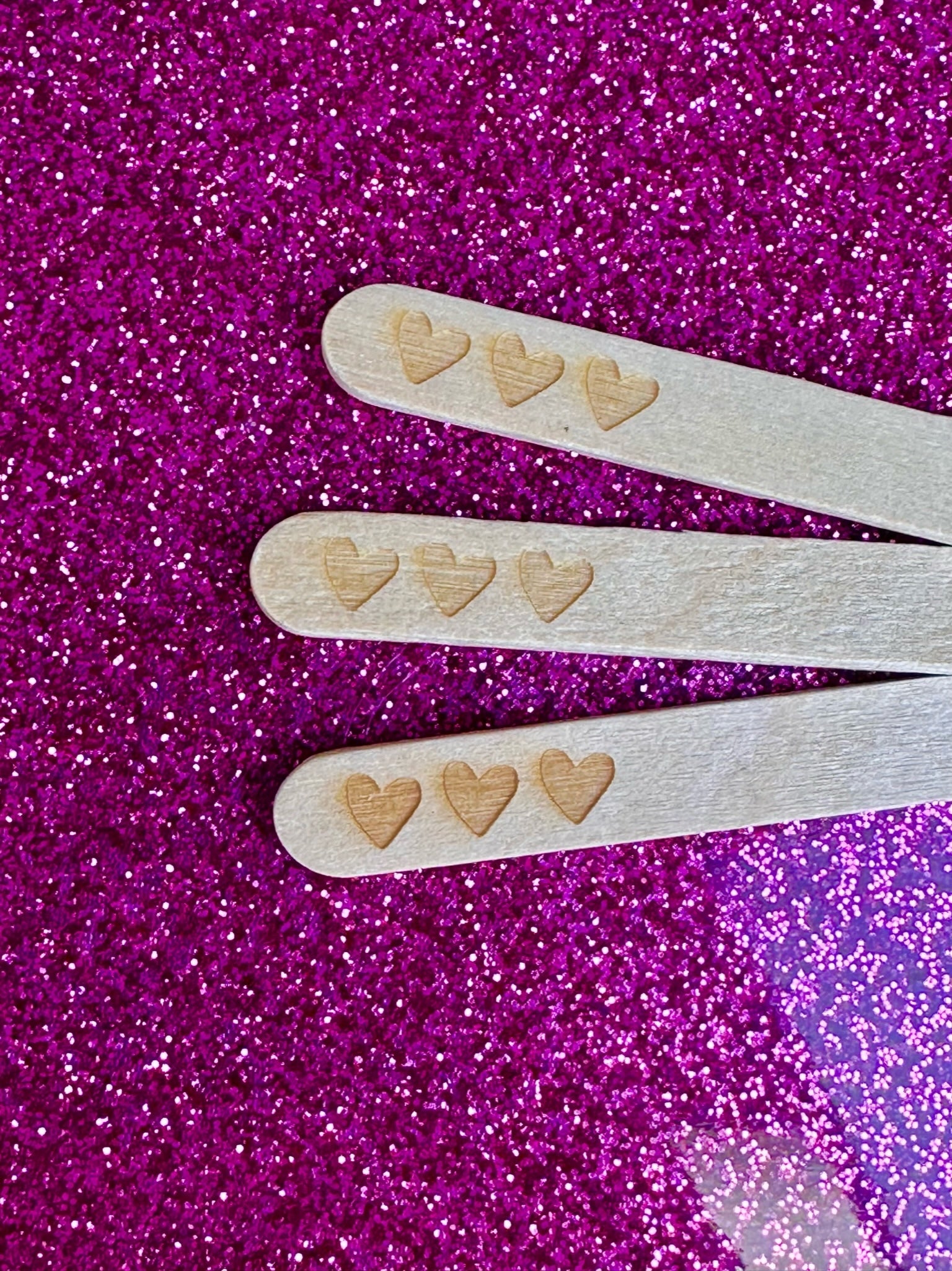 Engraved Valentine's Day Cakesicle/Popsicle Sticks (set of 12)