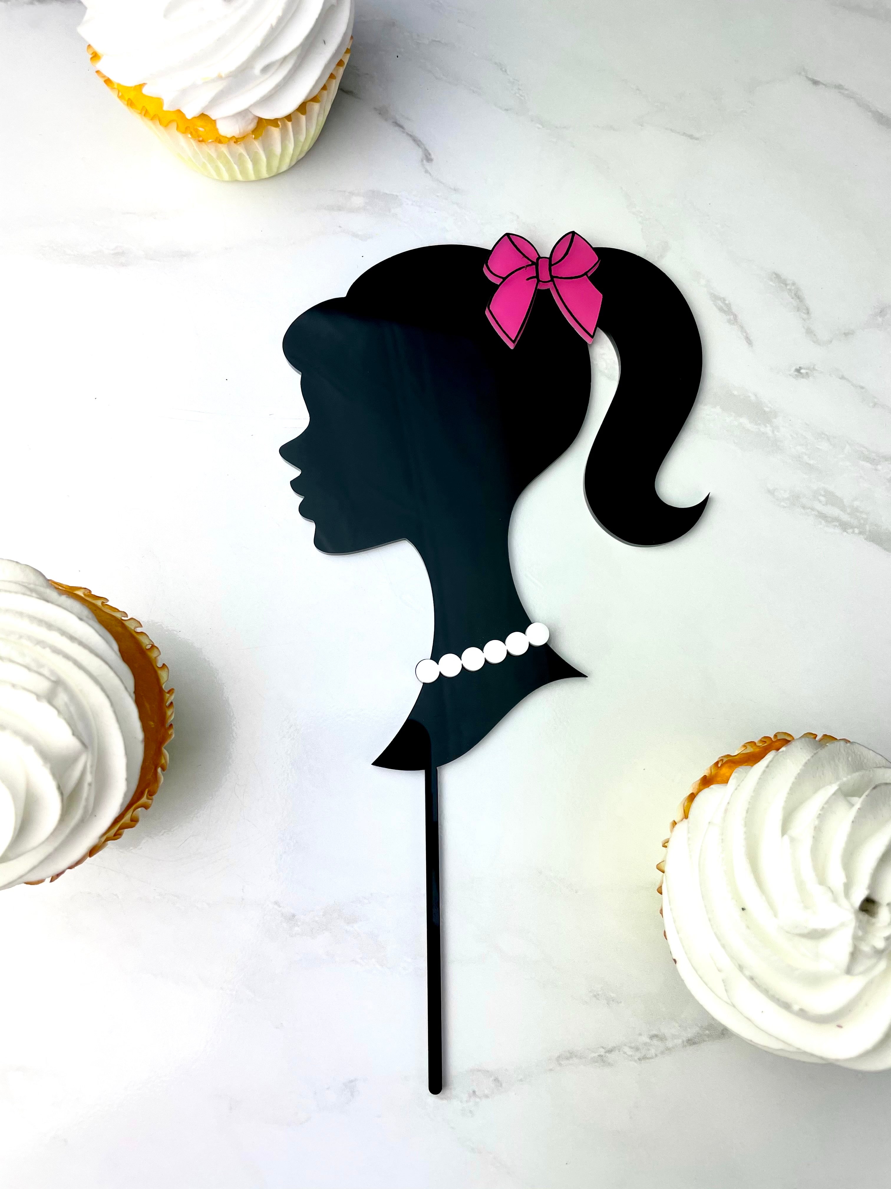 barbie silhouette cake