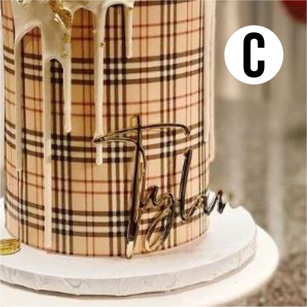 Customizable Name Cake Charms & Toppers – Occasional Paper Cuts