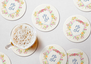 Custom Wedding Crest Coaster - Personalized 4