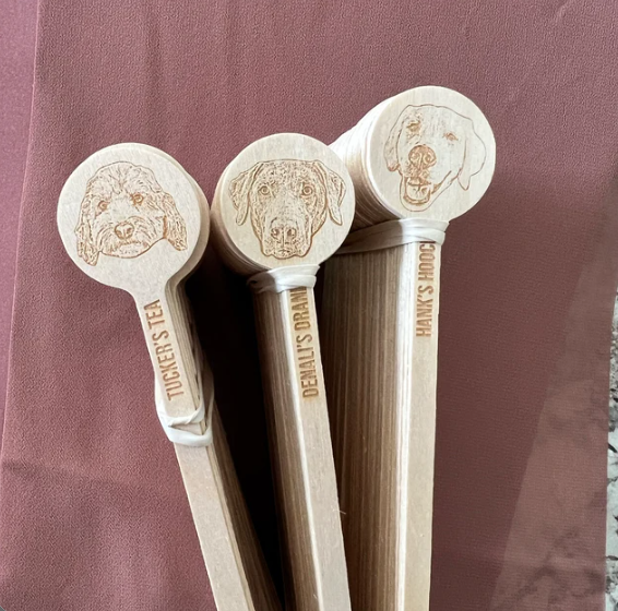 Custom Printed Personalized Wood Picks, Swizzle Sticks and Wood Drink  Stirrers